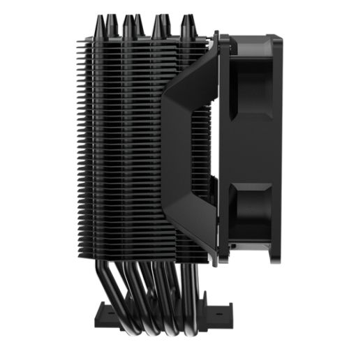 Cooler Master Hyper 411 Nano Heatsink & Fan, Intel & AMD Sockets, All Black, Direct Contact Tech, Aluminum Fins, 4 Heatpipes - Imagen 2